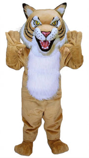 Fierce Wildcat Mascot Costume - Short fur / Tan mascot costume