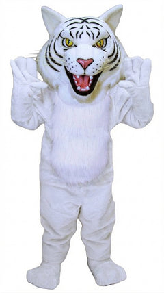 Fierce Wildcat Mascot Costume - Short fur / White mascot costume