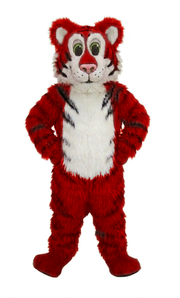 Friendly Tiger Mascot - Long fur / Red mascot costume