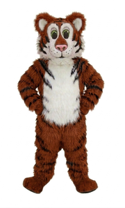 Friendly Tiger Mascot - Long fur / Rust mascot costume