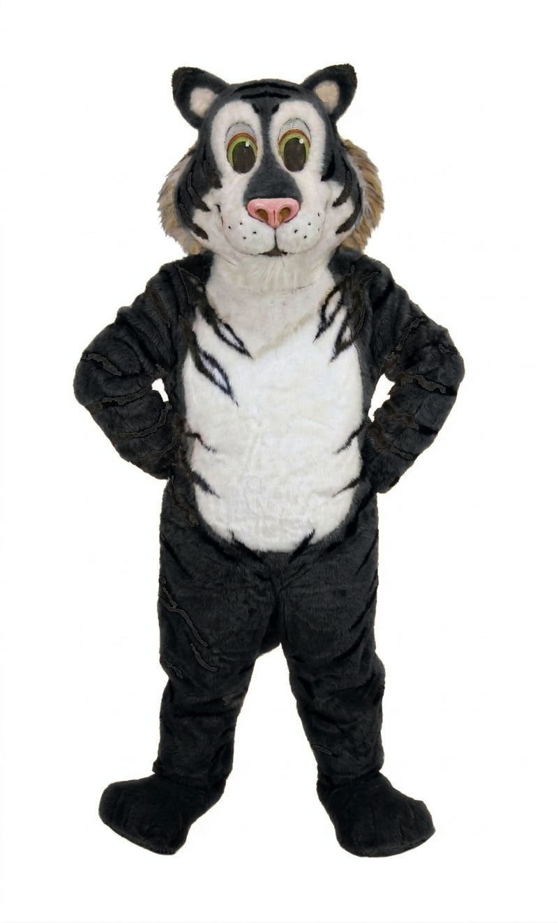 Friendly Tiger Mascot - Short fur / Black mascot costume