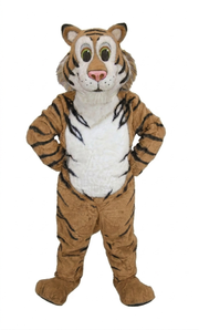 Friendly Tiger Mascot - Short fur / Light Brown mascot costume