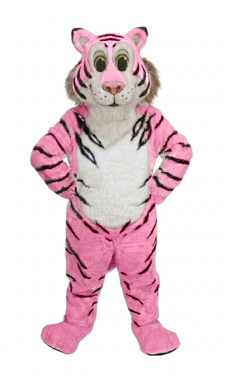 Friendly Tiger Mascot - Short fur / Pink mascot costume