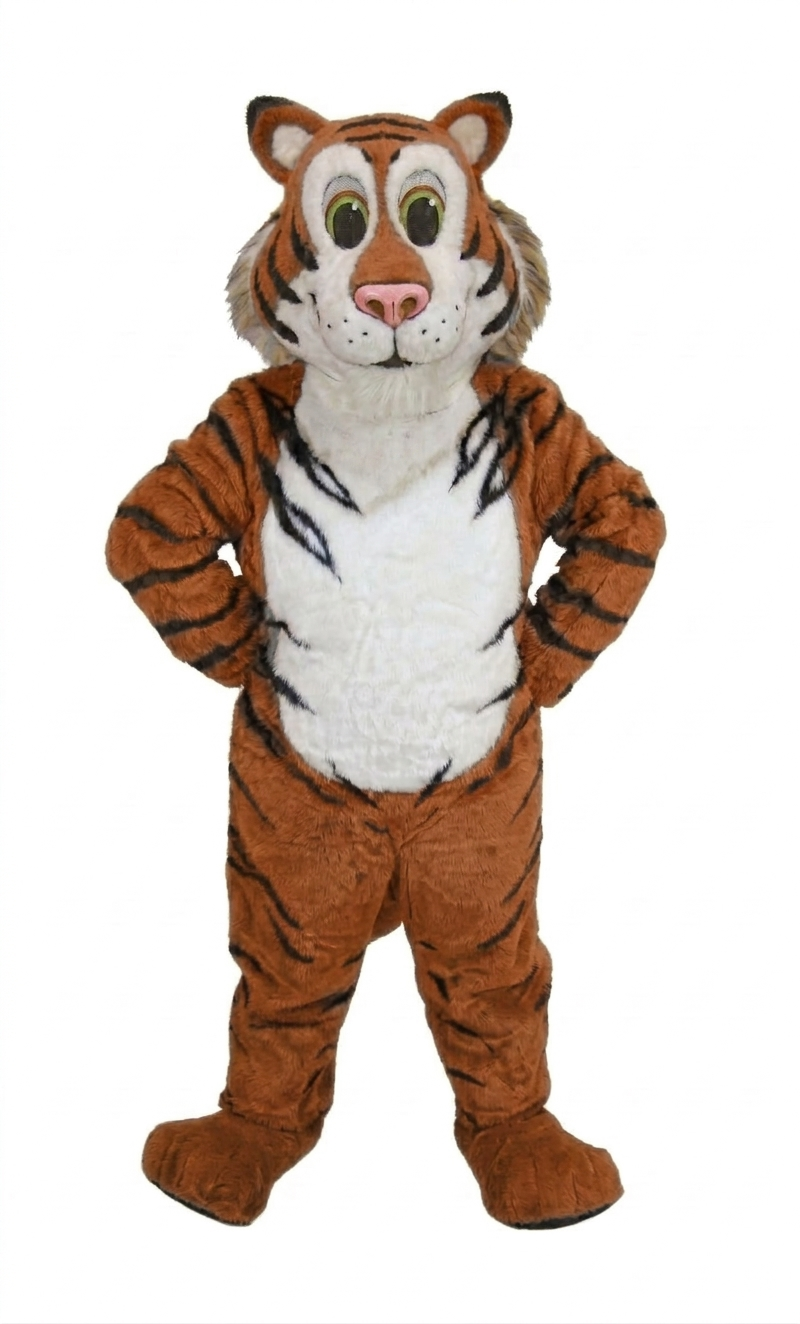Friendly Tiger Mascot - Short fur / Rust mascot costume