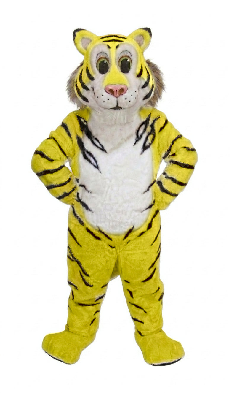 Friendly Tiger Mascot - Short fur / Yellow mascot costume