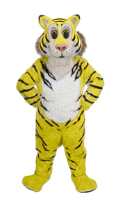 Friendly Tiger Mascot - Short fur / Yellow mascot costume