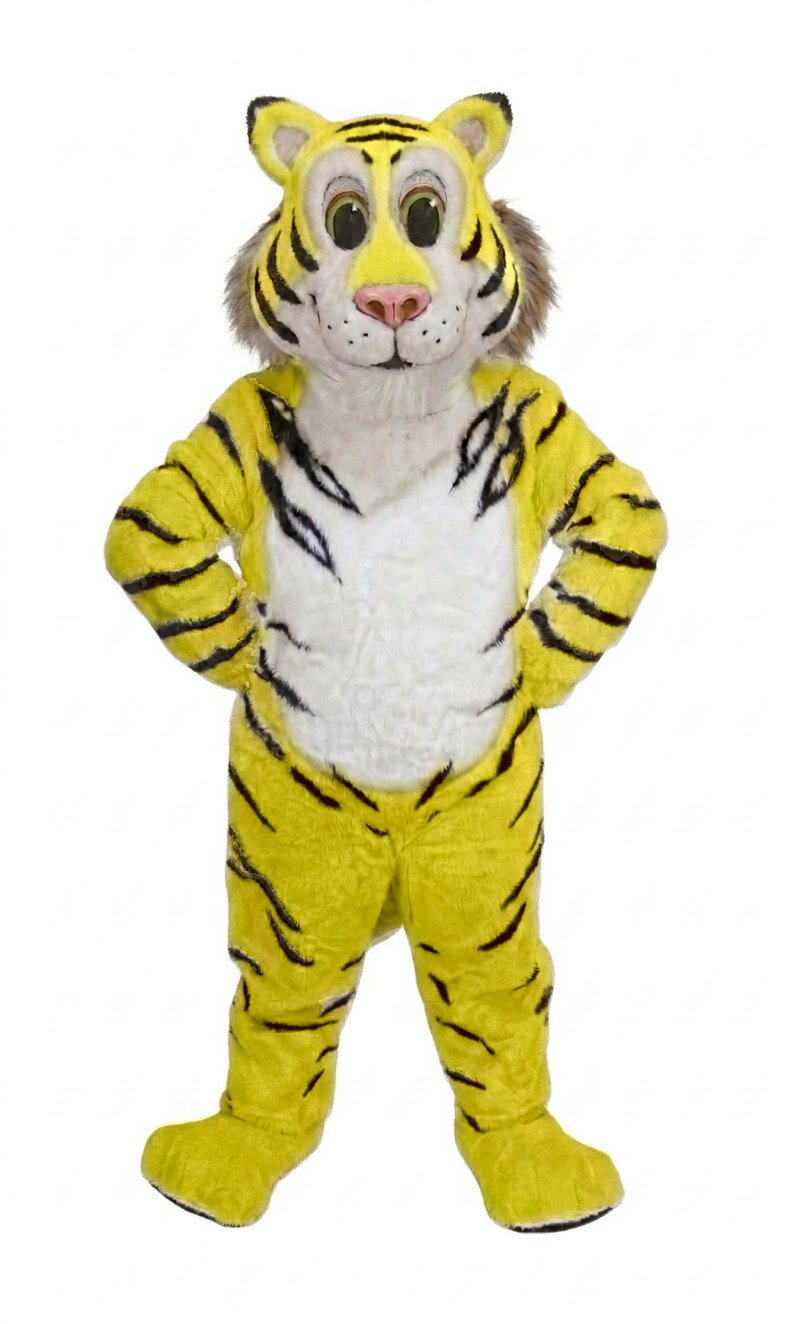 Friendly Tiger Mascot - Short fur / Yellow mascot costume