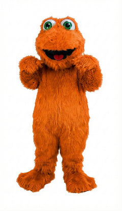 Frog Mascot (Thermolite) - Long fur / Bright Orange mascot costume