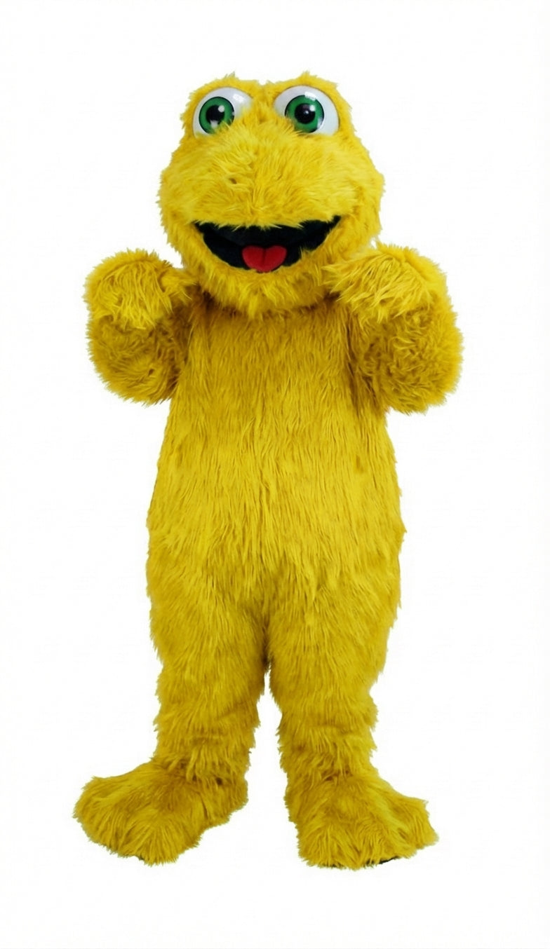 Frog Mascot (Thermolite) - Long fur / Yellow mascot costume