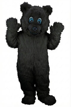 Frosty Polar Bear Mascot - Long fur / Black mascot costume
