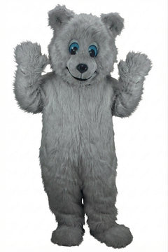 Frosty Polar Bear Mascot - Long fur / Grey mascot costume