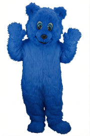 Frosty Polar Bear Mascot - Long fur / Royal Blue mascot costume