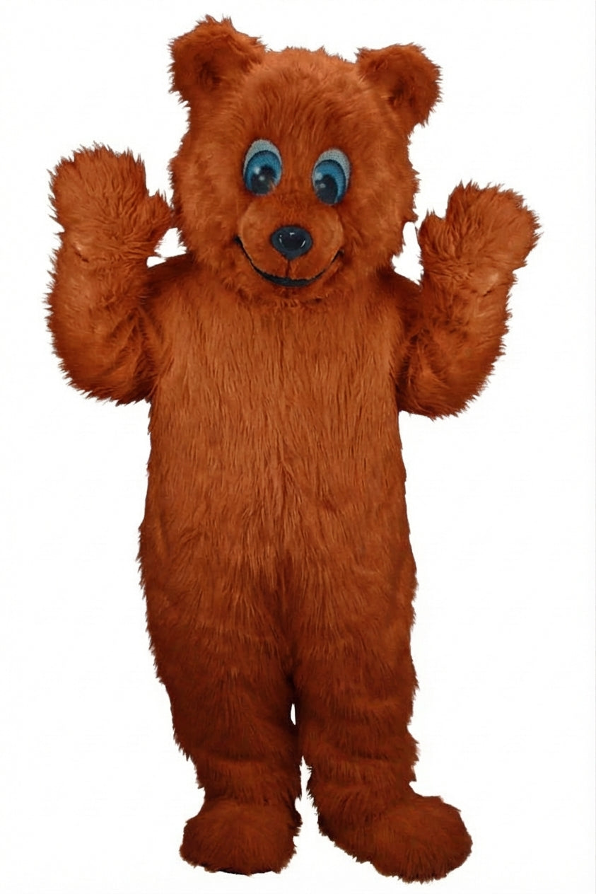 Frosty Polar Bear Mascot - Long fur / Rust mascot costume