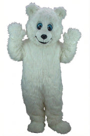 Frosty Polar Bear Mascot - Long fur / White mascot costume