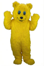 Frosty Polar Bear Mascot - Long fur / Yellow mascot costume