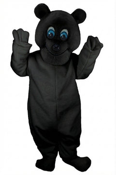 Frosty Polar Bear Mascot - Short fur / Black mascot costume