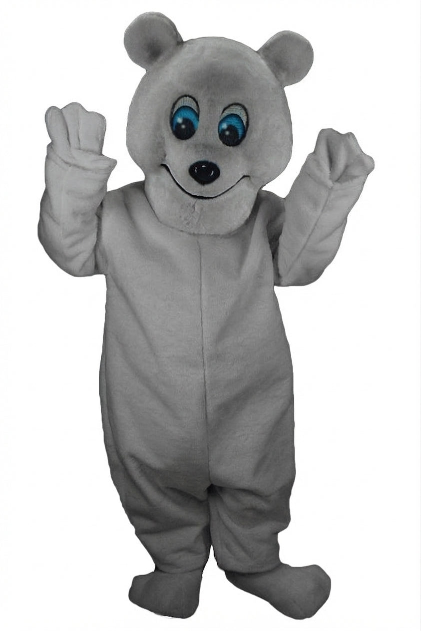 Frosty Polar Bear Mascot - Short fur / Grey mascot costume