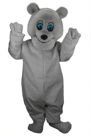 Frosty Polar Bear Mascot - Short fur / Grey mascot costume