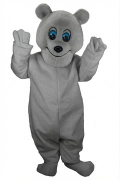 Frosty Polar Bear Mascot - Short fur / Grey mascot costume