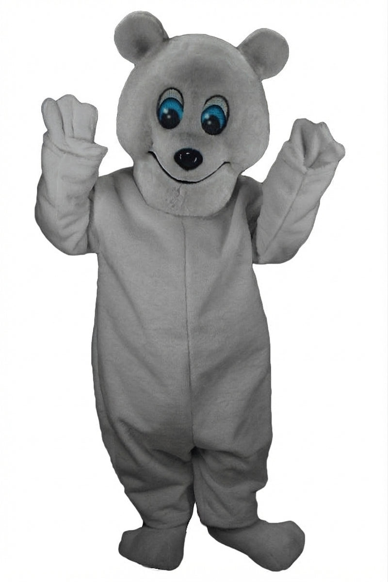 Frosty Polar Bear Mascot - Short fur / Grey mascot costume
