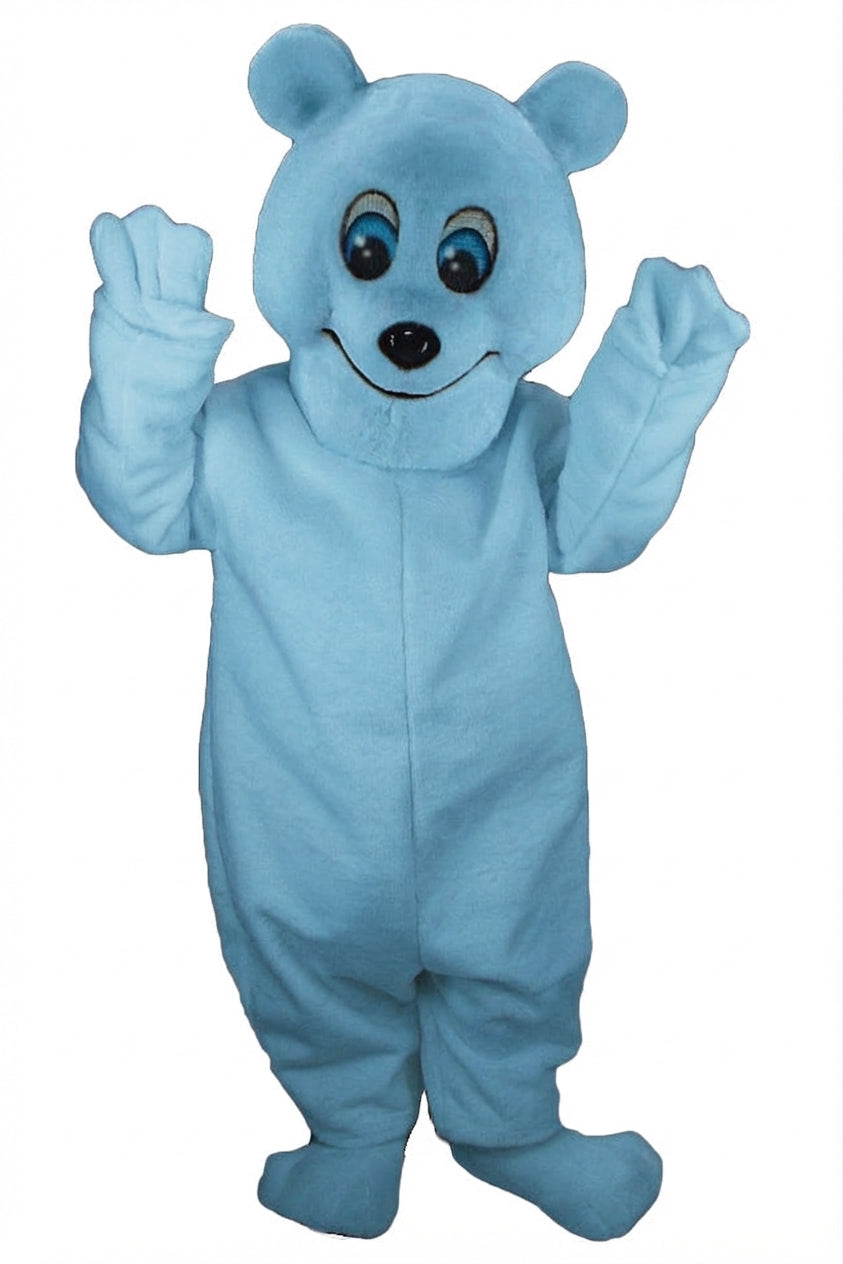 Frosty Polar Bear Mascot - Short fur / Light blue mascot costume