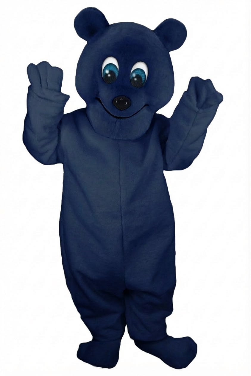 Frosty Polar Bear Mascot - Short fur / Navy Blue mascot costume