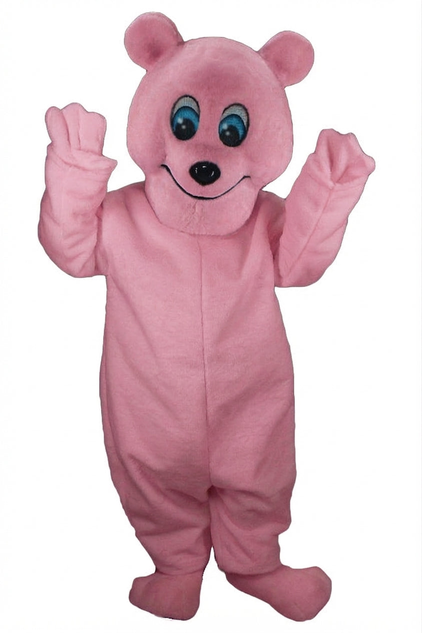 Frosty Polar Bear Mascot - Short fur / Pink mascot costume