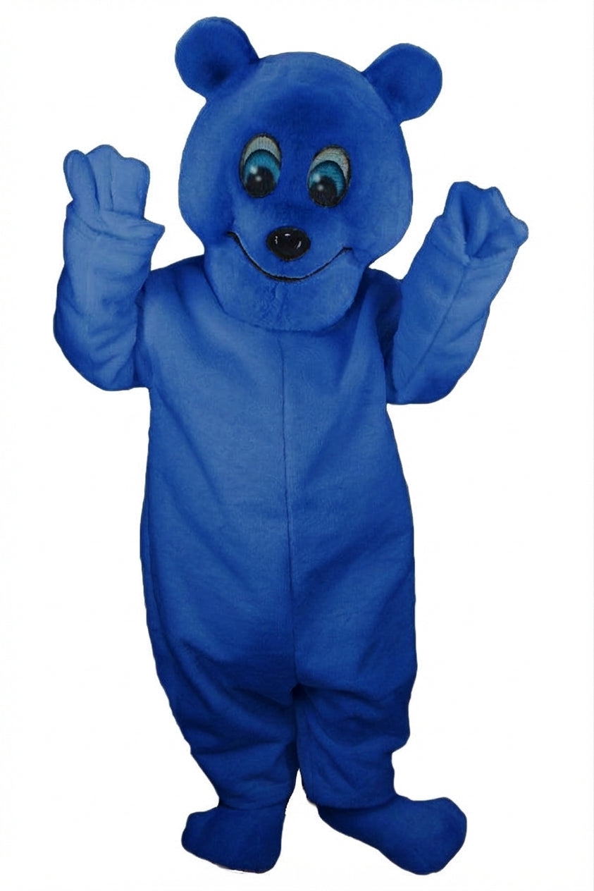 Frosty Polar Bear Mascot - Short fur / Royal blue mascot costume