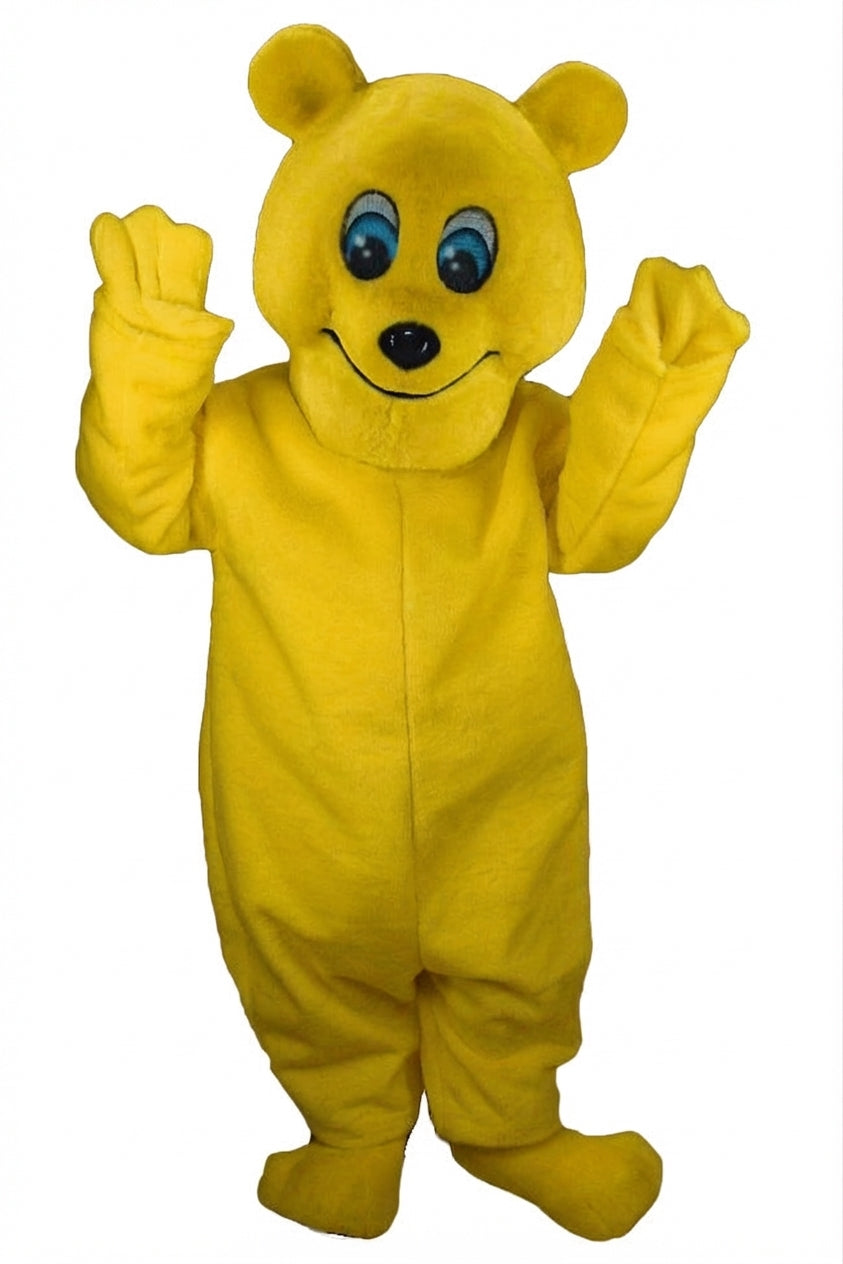 Frosty Polar Bear Mascot - Short fur / Yellow mascot costume