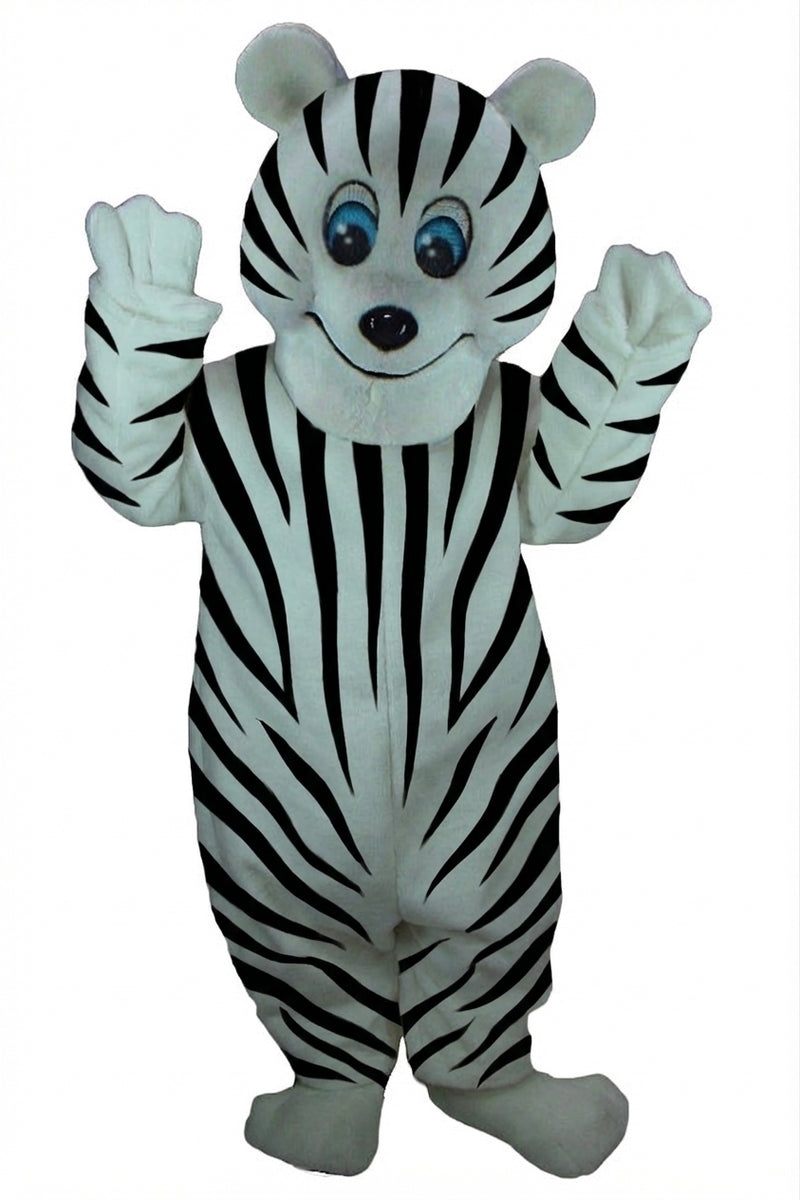 Frosty Polar Bear Mascot - Short fur / Zebra mascot costume