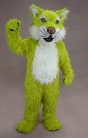 Funny Tiger Mascot - Long fur / Lime mascot costume