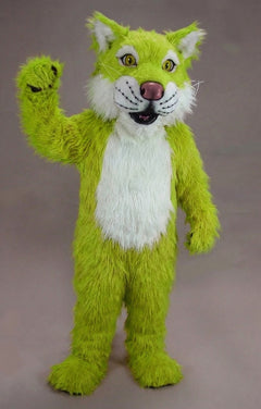 Funny Tiger Mascot - Long fur / Lime mascot costume