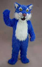 Funny Tiger Mascot - Long fur / Royal Blue mascot costume
