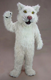 Funny Tiger Mascot - Long fur / White mascot costume