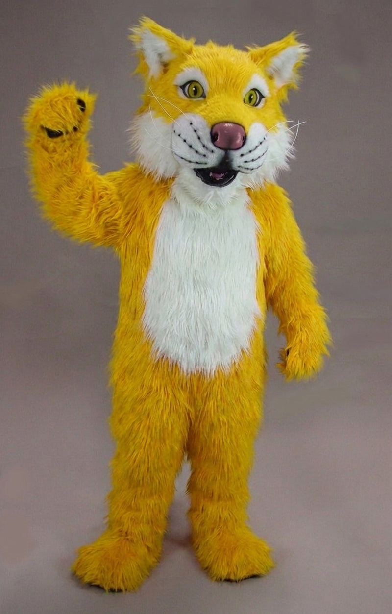 Funny Tiger Mascot - Long fur / Yellow mascot costume