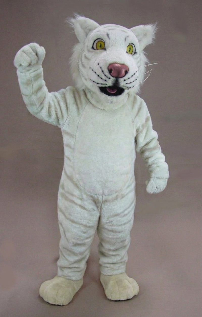 Funny Tiger Mascot - Short fur / Albino Tiger mascot costume
