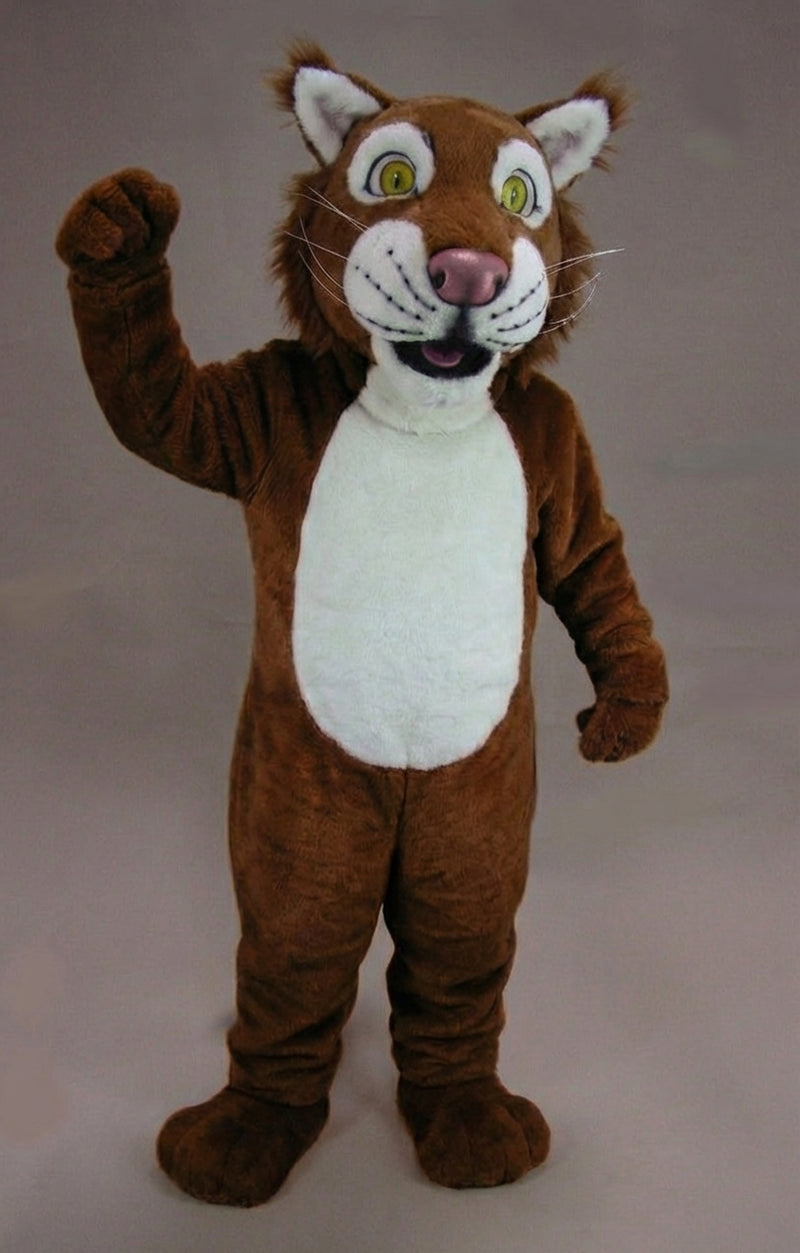 Funny Tiger Mascot - Short fur / Chocolate Brown mascot costume