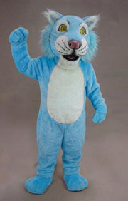 Funny Tiger Mascot - Short fur / Light blue mascot costume