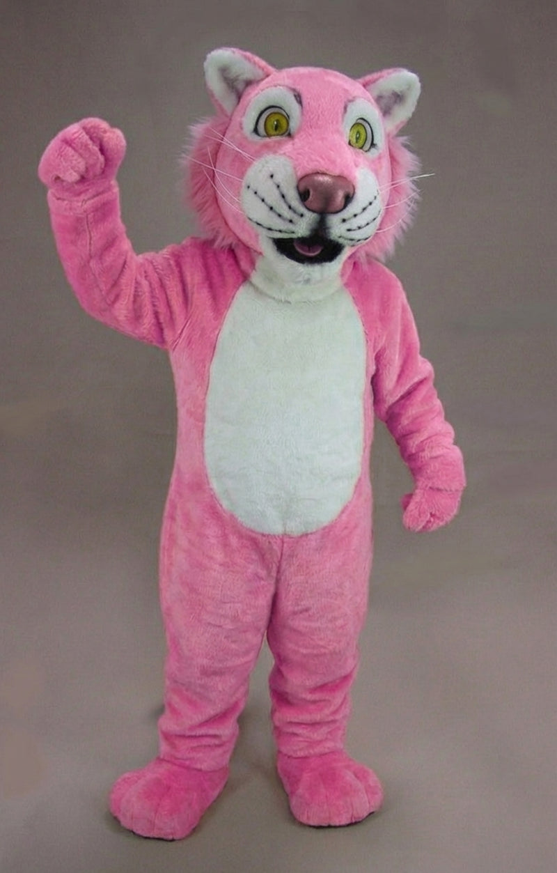 Funny Tiger Mascot - Short fur / Pink mascot costume