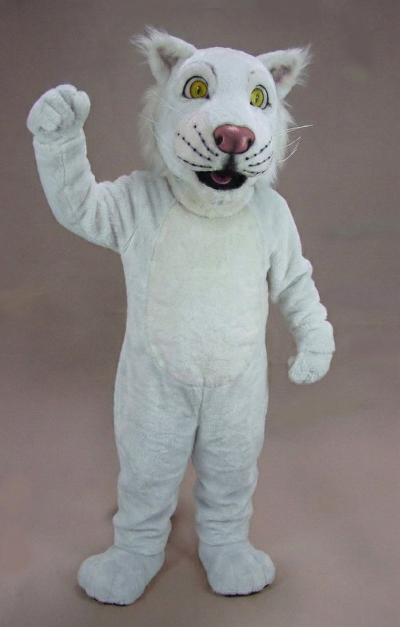 Funny Tiger Mascot - Short fur / White mascot costume