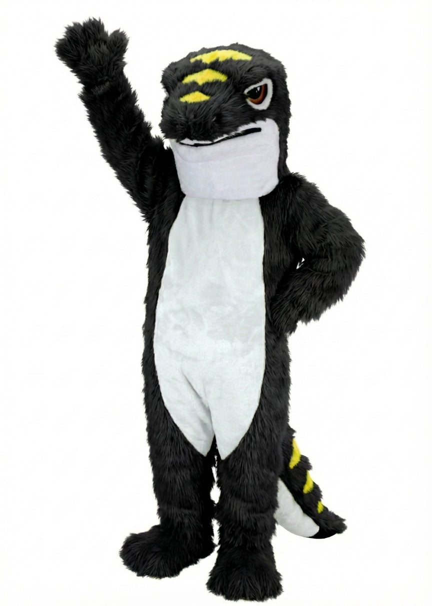 Gecko Mascot (Thermolite) - Long fur / Black mascot costume