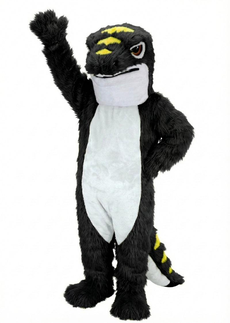 Gecko Mascot (Thermolite) - Long fur / Black mascot costume