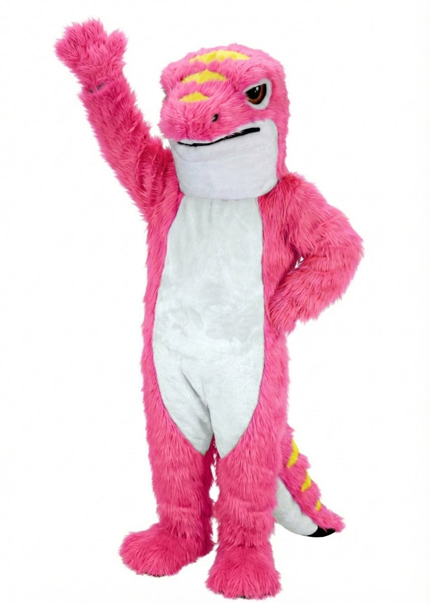 Gecko Mascot (Thermolite) - Long fur / Bright Pink mascot costume