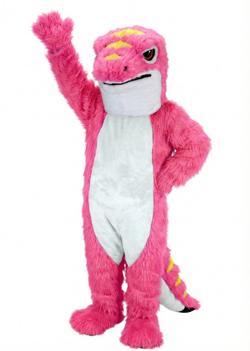 Gecko Mascot (Thermolite) - Long fur / Bright Pink mascot costume
