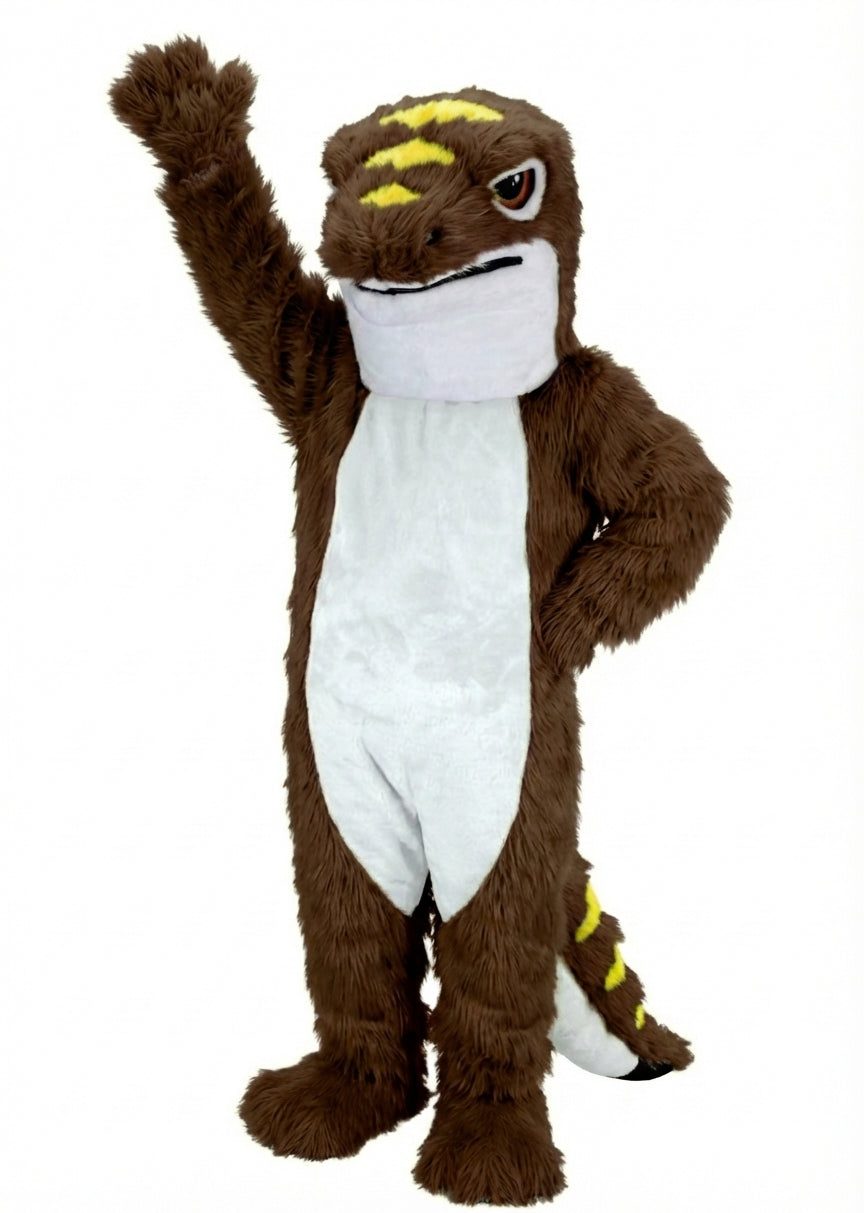 Gecko Mascot (Thermolite) - Long fur / Dark Brown mascot costume