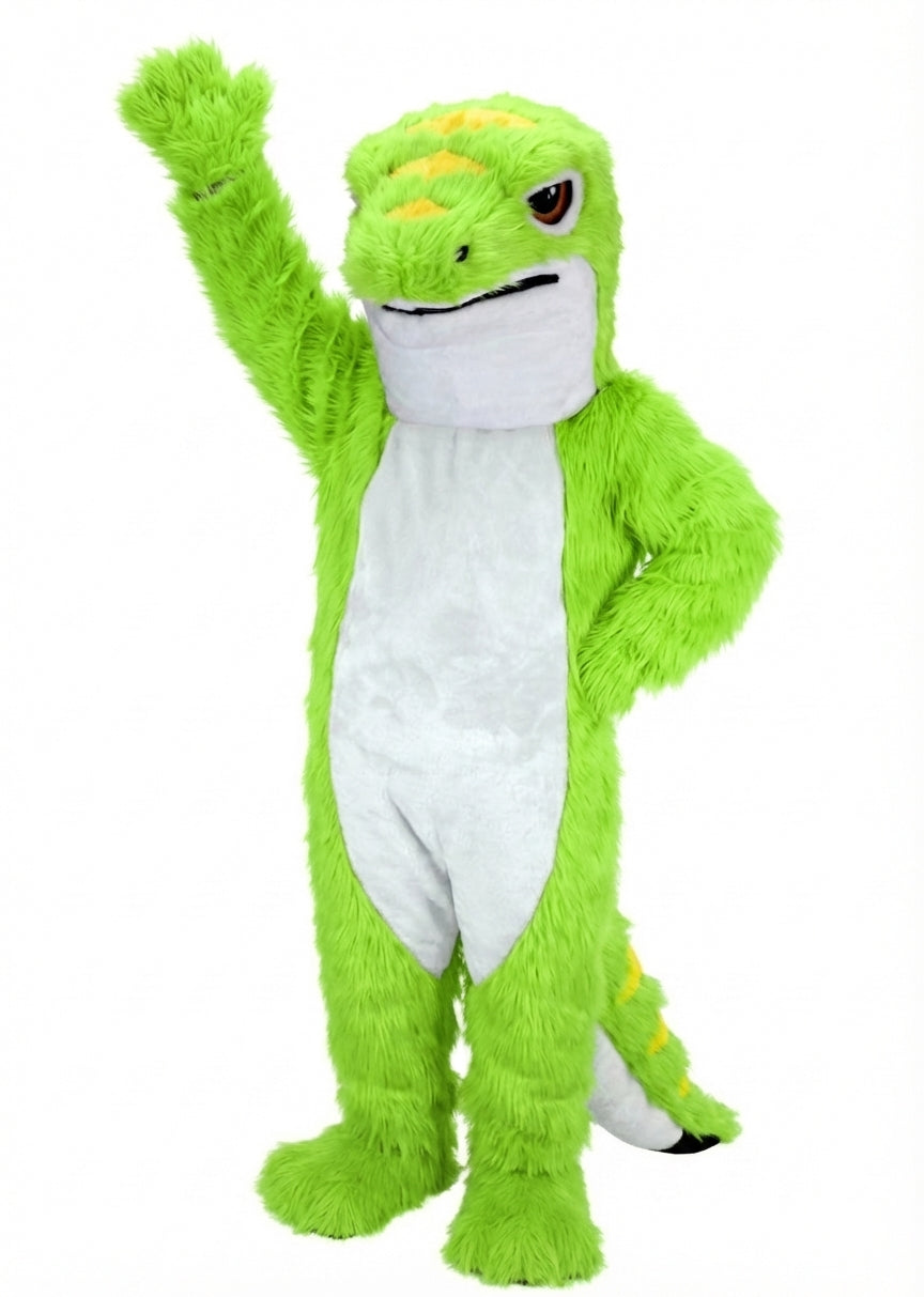 Gecko Mascot (Thermolite) - Long fur / Green mascot costume