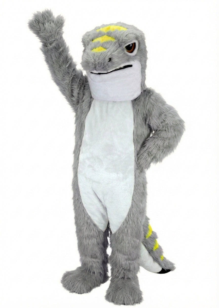 Gecko Mascot (Thermolite) - Long fur / Grey mascot costume