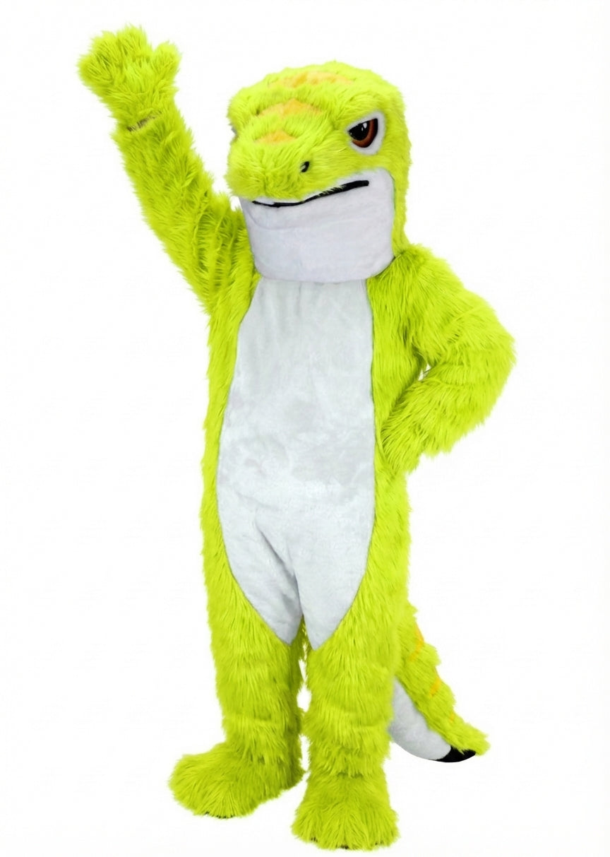Gecko Mascot (Thermolite) - Long fur / Lime mascot costume