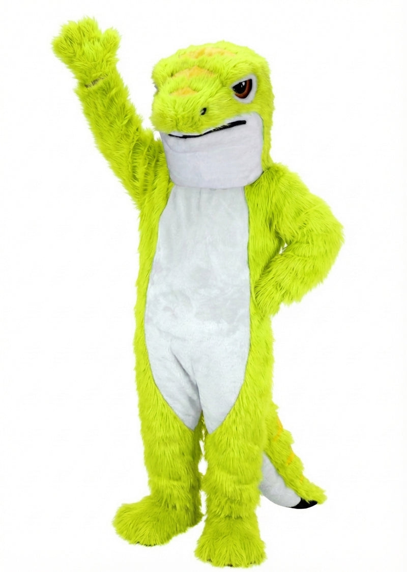 Gecko Mascot (Thermolite) - Long fur / Lime mascot costume