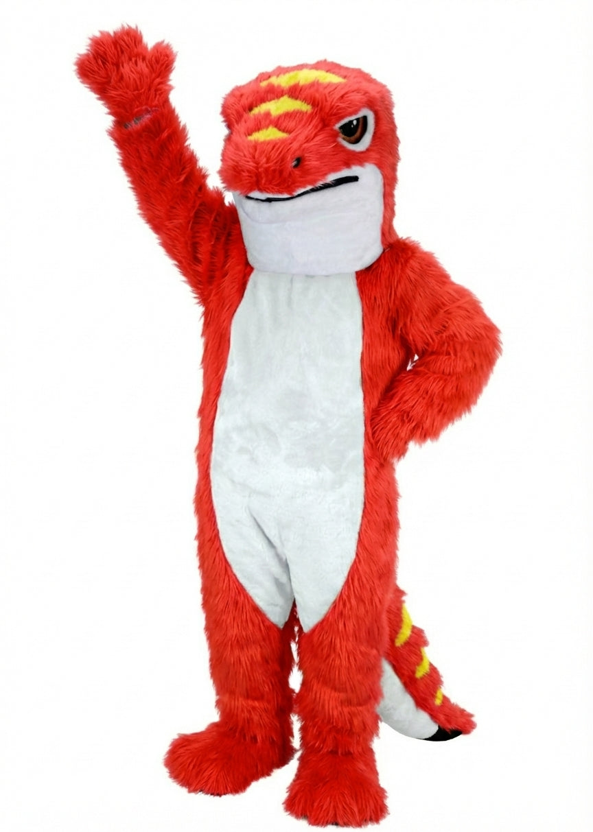 Gecko Mascot (Thermolite) - Long fur / Red mascot costume